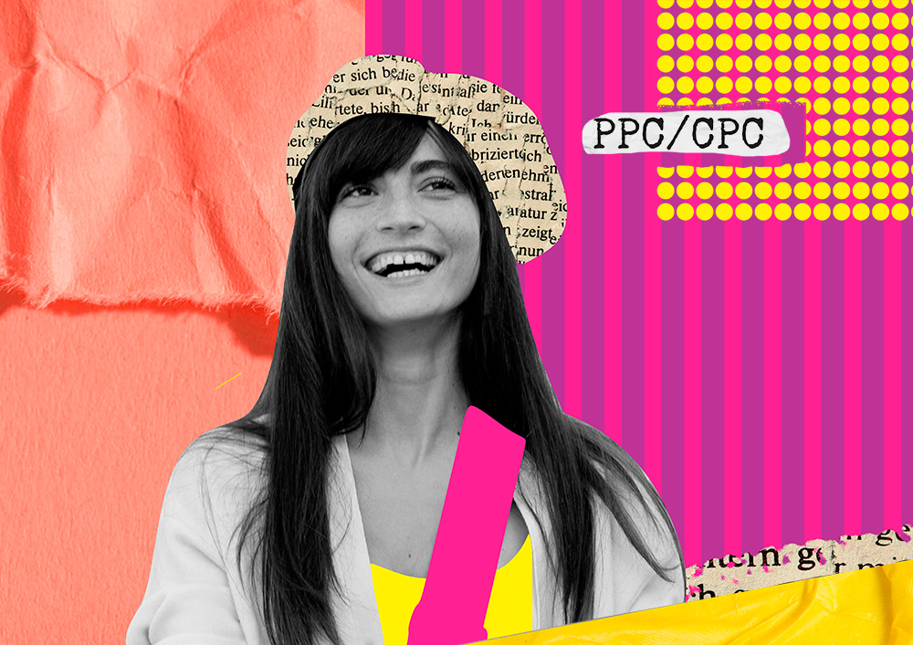 Mujer entusiasmada por utilizar campañas PPC